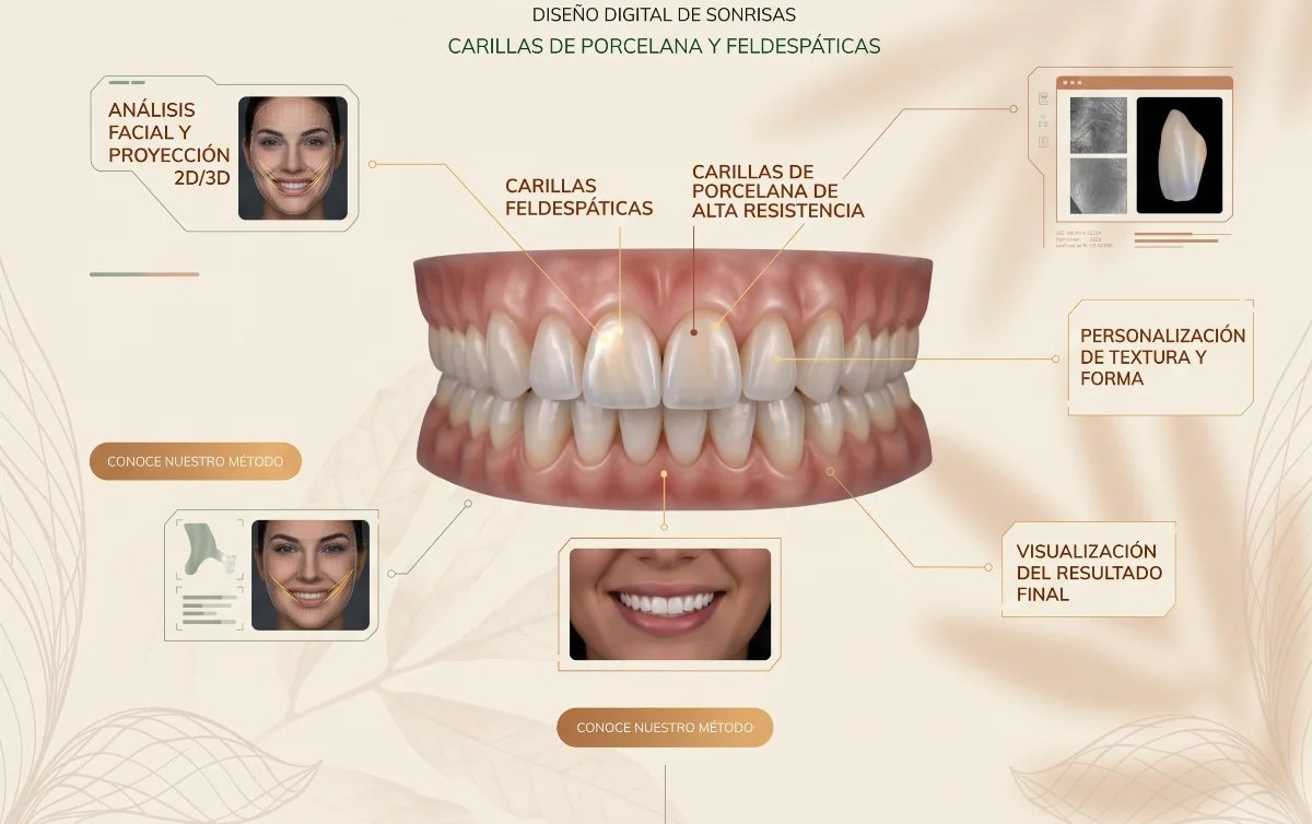 Diseño digital de sonrisa y carillas de cerámica en Activa Dental Ronda